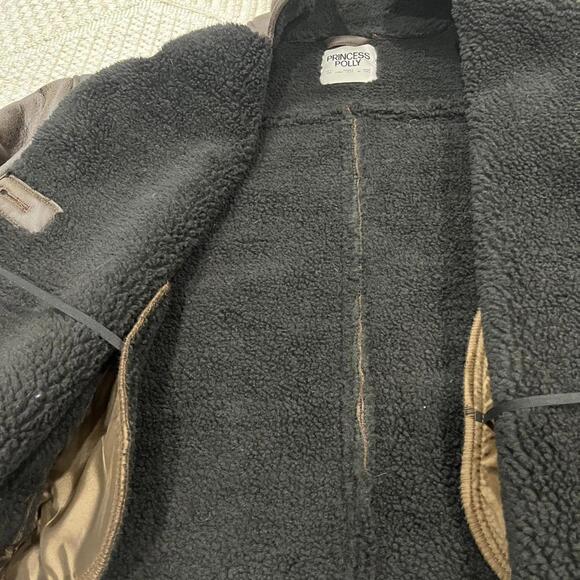 Princess Polly Nunez Faux Shearling Lined Faux Leather Jacket - Picture 5 of 7